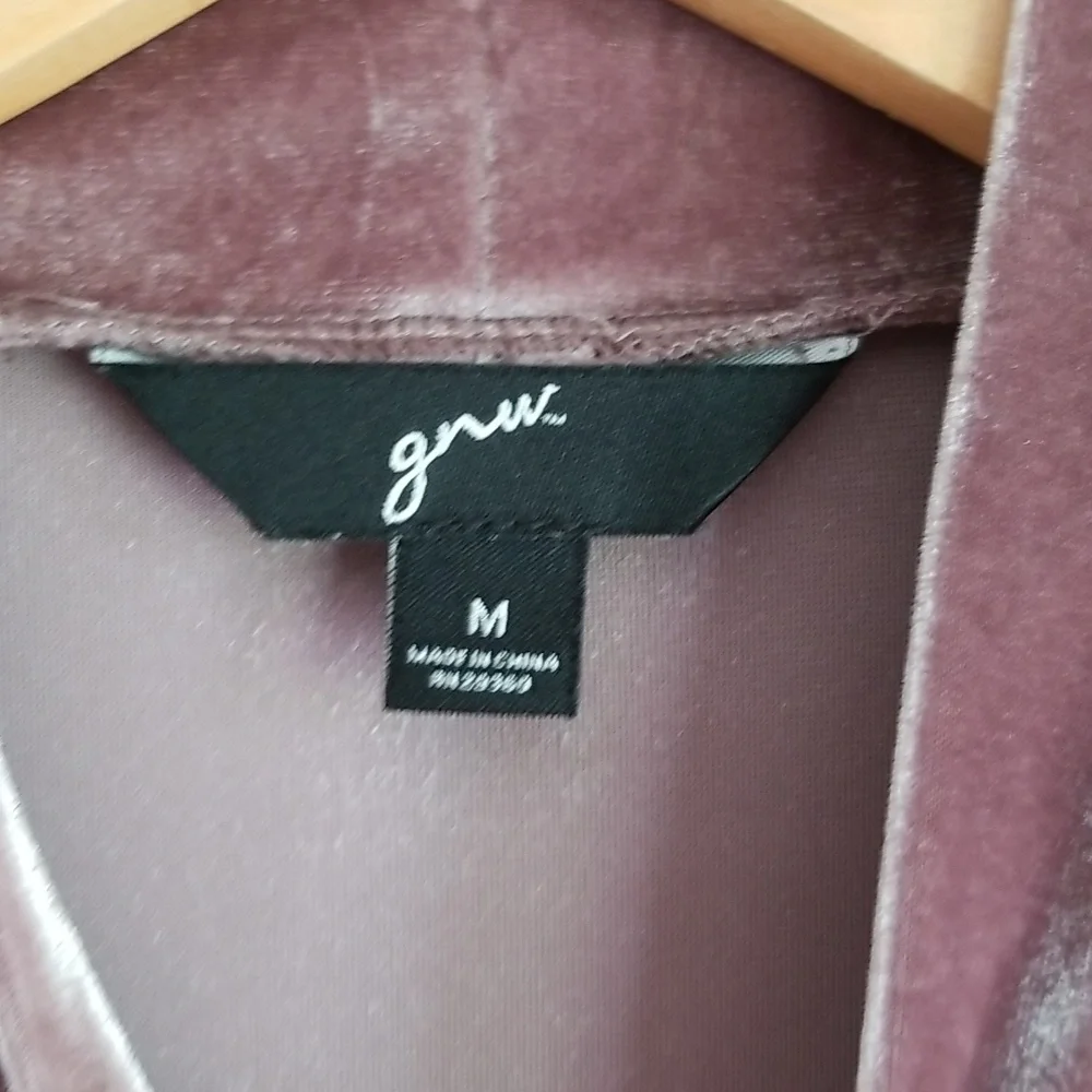 GNW Velvet Tank Top Velour Mock Turtle Neck - Picture 2 of 6